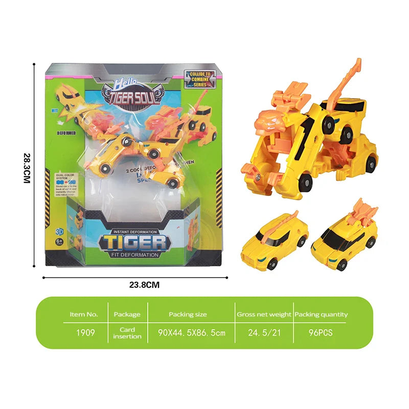 KTX-615891 Transforming Unicorn Car Toy for Kids - Fun Deformation Action Figure, Ages 3+