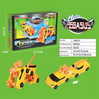 HKM-615891 Transforming Unicorn Car Toy for Kids - Fun Deformation Action Figure, Ages 3+