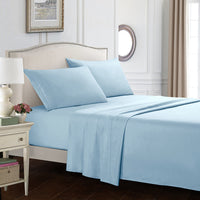 HKM-615955 Four-Piece Embroidered Solid Color Bedding Set in Various Sizes and Shades