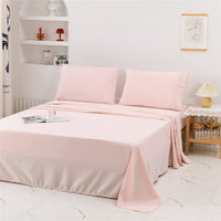 HKM-615955 Four-Piece Embroidered Solid Color Bedding Set in Various Sizes and Shades