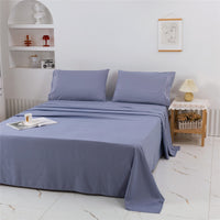 HKM-615955 Four-Piece Embroidered Solid Color Bedding Set in Various Sizes and Shades