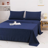 HKM-615955 Four-Piece Embroidered Solid Color Bedding Set in Various Sizes and Shades
