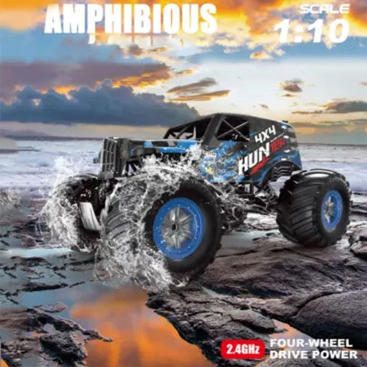 HKM-616211 Amphibious Remote Control Off-Road Truck for Climbing Fun, 1/10 Scale, Ready-to-Go
