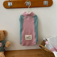 HKM-616275 Contrast Color Sleeve Cotton Base Layer Shirt for Pets