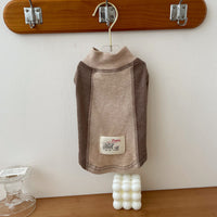 HKM-616275 Contrast Color Sleeve Cotton Base Layer Shirt for Pets