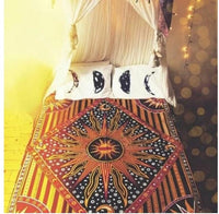 HKM-616339 Sun Celestial Flannel Tapestry - Sturdy, Opaque Fabric, 3D Digital Print, Versatile for Wall Decoration, Tablecloth, and More