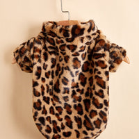 HKM-616403 Leopard Print Acrylic Dog Jacket for Small to XXL Sizes