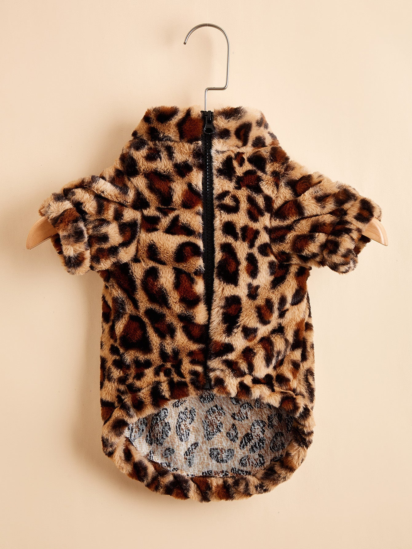 HKM-616403 Leopard Print Acrylic Dog Jacket for Small to XXL Sizes