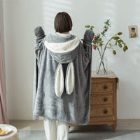 HKM-616467 Cozy Large Air-Conditioned Blanket for Parents and Children - Dark Gray Polyester