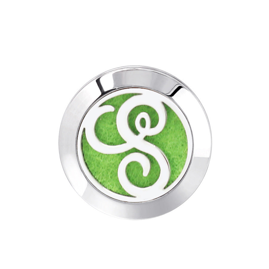 HKM-616467 Hollow Design Stainless Steel Cufflinks for Aromatherapy with Essential Oil Chamber