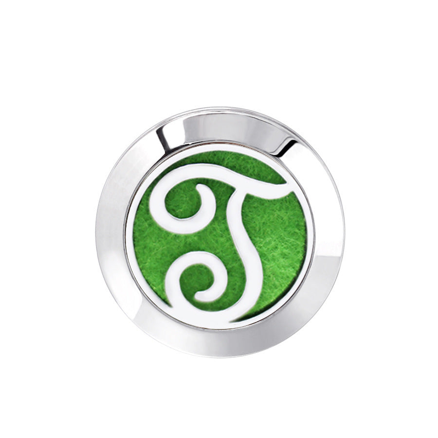 HKM-616467 Hollow Design Stainless Steel Cufflinks for Aromatherapy with Essential Oil Chamber