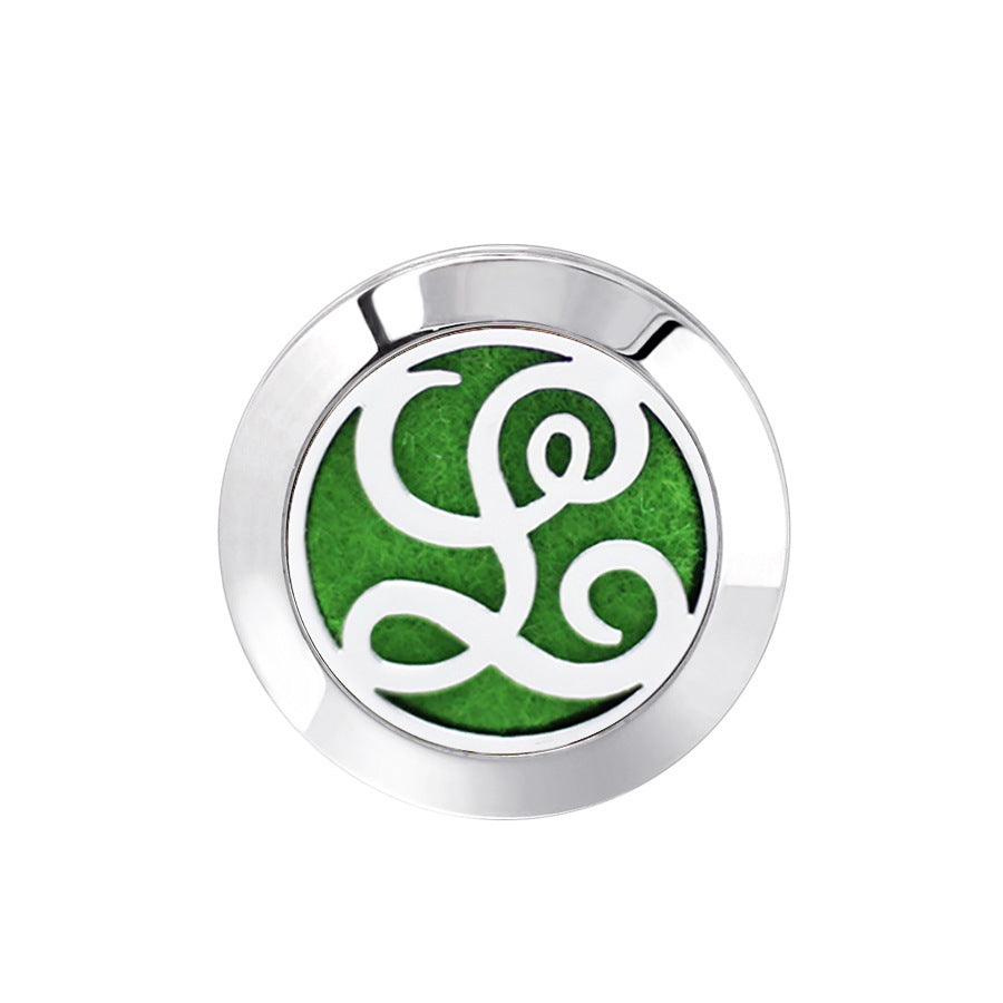 HKM-616467 Hollow Design Stainless Steel Cufflinks for Aromatherapy with Essential Oil Chamber