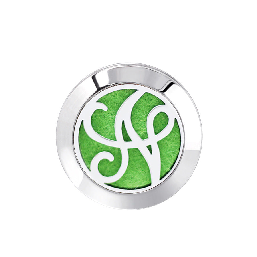 HKM-616467 Hollow Design Stainless Steel Cufflinks for Aromatherapy with Essential Oil Chamber