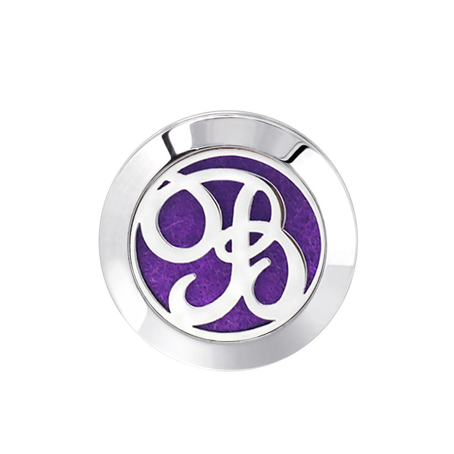 HKM-616467 Hollow Design Stainless Steel Cufflinks for Aromatherapy with Essential Oil Chamber