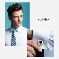 HKM-616467 Hollow Design Stainless Steel Cufflinks for Aromatherapy with Essential Oil Chamber