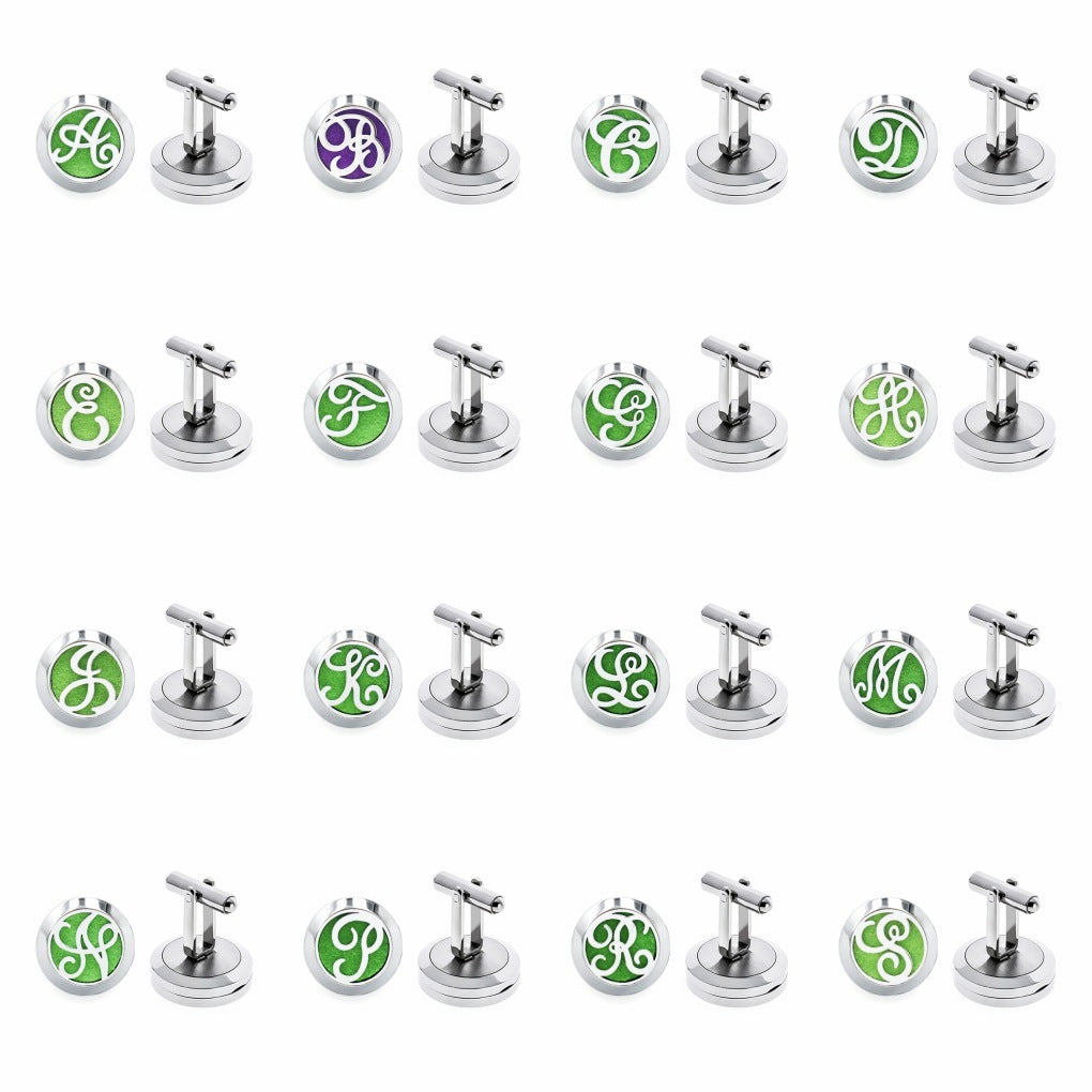 HKM-616467 Hollow Design Stainless Steel Cufflinks for Aromatherapy with Essential Oil Chamber