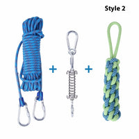 HKM-616467 Outdoor Dog Toy with Stainless Steel Spring Suspension and Cotton Rope - 5M & 10M Options in Multiple Colors