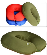 HKM-616467 U-Shaped Neck Massage Pillow with 6 Massage Patterns and Music Function - Available in Red, Blue, and Black