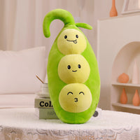 HKM-616595 Cartoon Fruit Plush Pillow Toy for Kids - Orange, Apple, Kiwi, Watermelon, Pepper, Peas Options