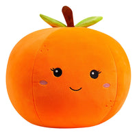 HKM-616595 Cartoon Fruit Plush Pillow Toy for Kids - Orange, Apple, Kiwi, Watermelon, Pepper, Peas Options