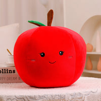 HKM-616595 Cartoon Fruit Plush Pillow Toy for Kids - Orange, Apple, Kiwi, Watermelon, Pepper, Peas Options