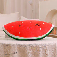 HKM-616595 Cartoon Fruit Plush Pillow Toy for Kids - Orange, Apple, Kiwi, Watermelon, Pepper, Peas Options
