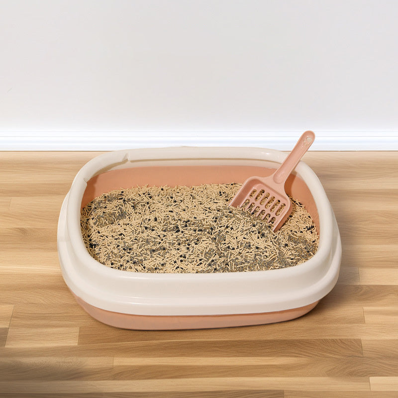 HKM-616787 Pet Toilet Training Litter Box with Anti-Splash Design and Scoop for Cats and Dogs