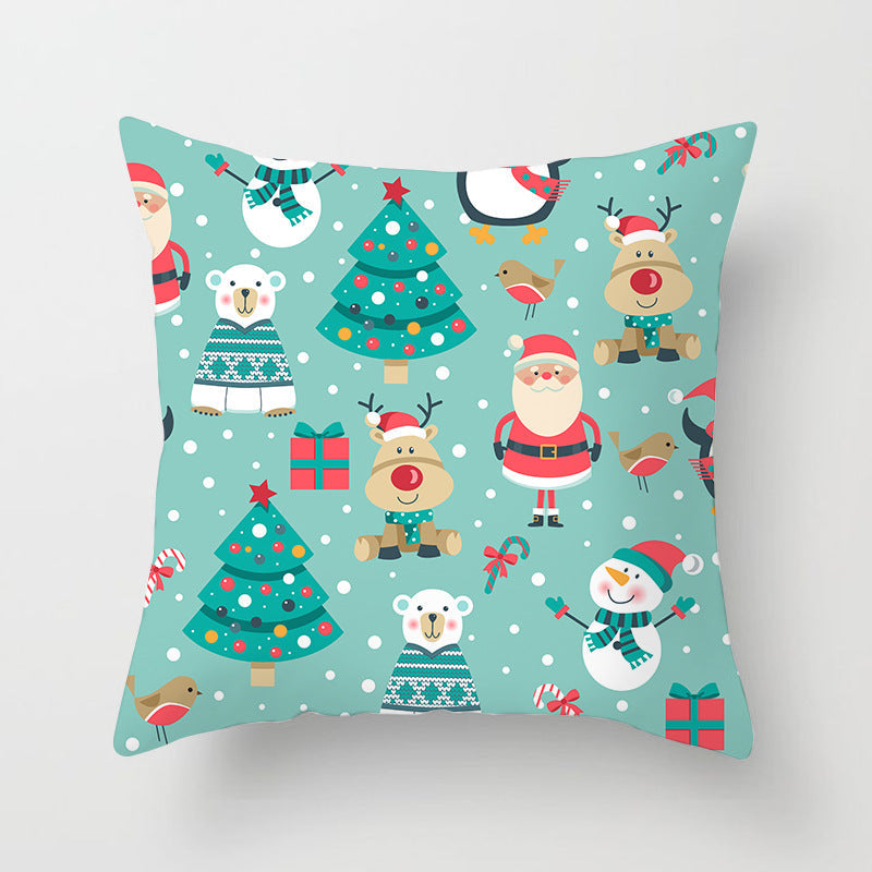 HKM-616915 Christmas Cartoon Pillowcase Cover in Polyester for Home and Outdoor Decor