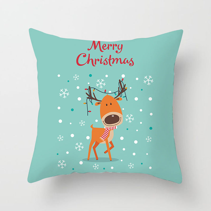 HKM-616915 Christmas Cartoon Pillowcase Cover in Polyester for Home and Outdoor Decor