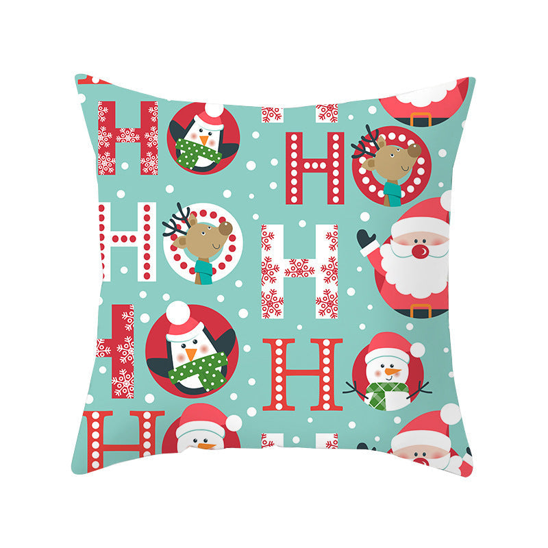 HKM-616915 Christmas Cartoon Pillowcase Cover in Polyester for Home and Outdoor Decor