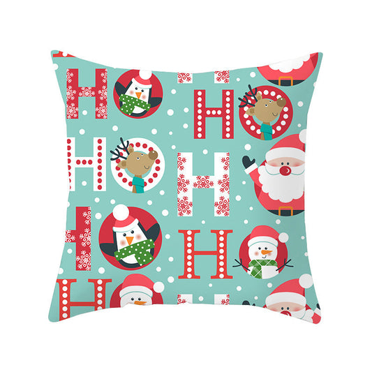 HKM-616915 Christmas Cartoon Pillowcase Cover in Polyester for Home and Outdoor Decor