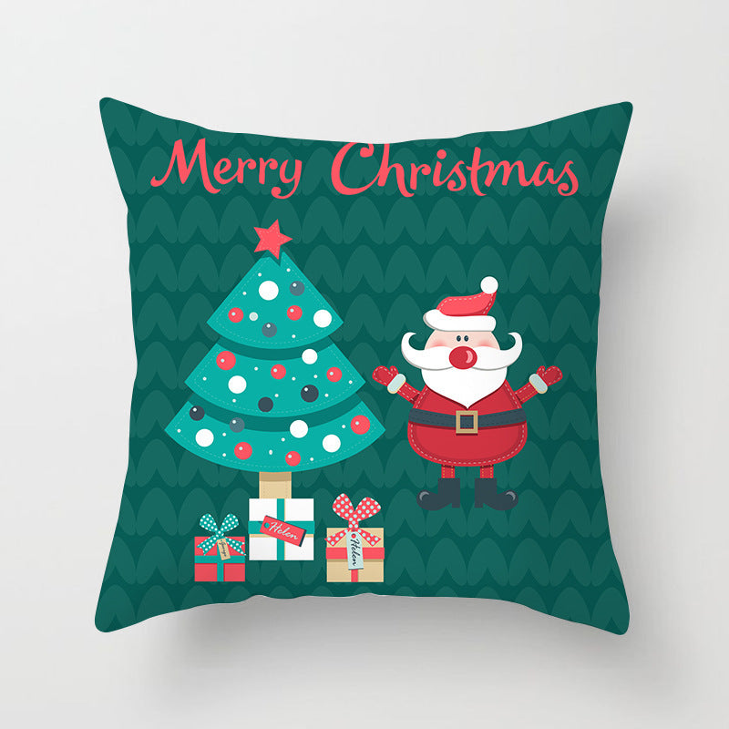 HKM-616915 Christmas Cartoon Pillowcase Cover in Polyester for Home and Outdoor Decor