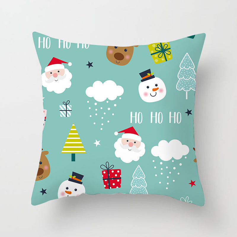 HKM-616915 Christmas Cartoon Pillowcase Cover in Polyester for Home and Outdoor Decor