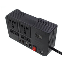HKM-617043 300W Car Power Inverter with Dual Universal Sockets and 4 USB Ports