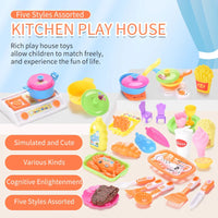 HKM-617043 Kids Pretend Play Cooking Set with Kitchen Tableware Tools for Ages 2-4