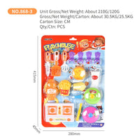 HKM-617043 Kids Pretend Play Cooking Set with Kitchen Tableware Tools for Ages 2-4