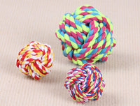 HKM-617235 Cotton Rope Ball Toy for Dogs - Molar Teeth Cleaning 9.5cm & 6cm Sizes