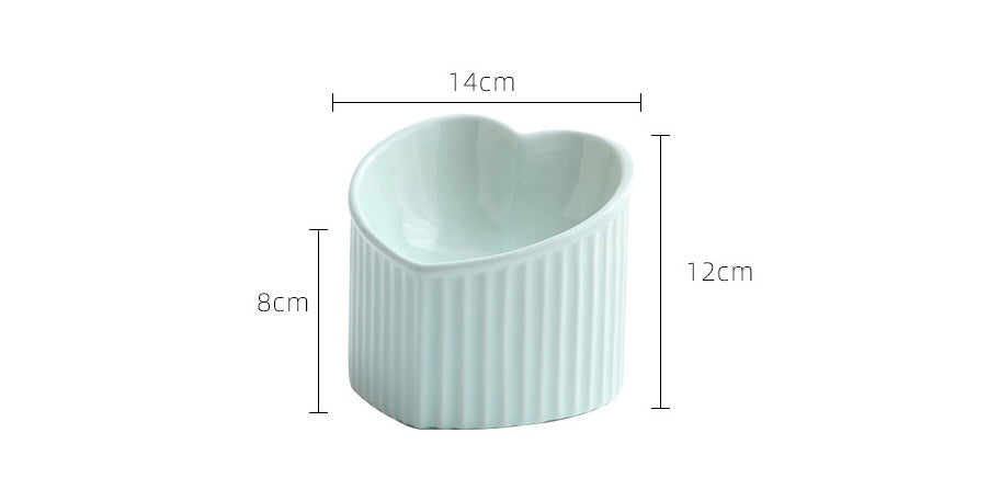 HKM-617299 Elevated Ceramic Pet Bowl with Inclined Design for Comfortable Feeding