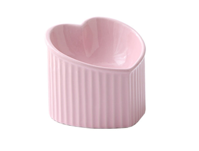 HKM-617299 Elevated Ceramic Pet Bowl with Inclined Design for Comfortable Feeding