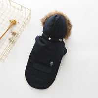 HKM-617427 Hooded Cotton Coat for Dogs – Comfortable and Stylish Outerwear in Blue, Red, Beige