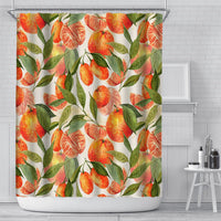 HKM-617491 Customizable Plant Waterproof Mildew-Proof Bathroom Shower Curtain with Hooks, 180cm x 180cm