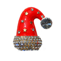 HKM-617555 Christmas-Themed Crystal Flower Brooch in Alloy - Festive Designs Including Elk, Christmas Trees, Santa, and More