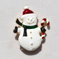 HKM-617555 Christmas-Themed Crystal Flower Brooch in Alloy - Festive Designs Including Elk, Christmas Trees, Santa, and More