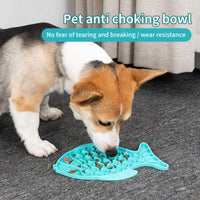 HKM-617555 Dog Silicone Pet Slow Food Plate Slow Food Bowl Dog Licking Plate Mat