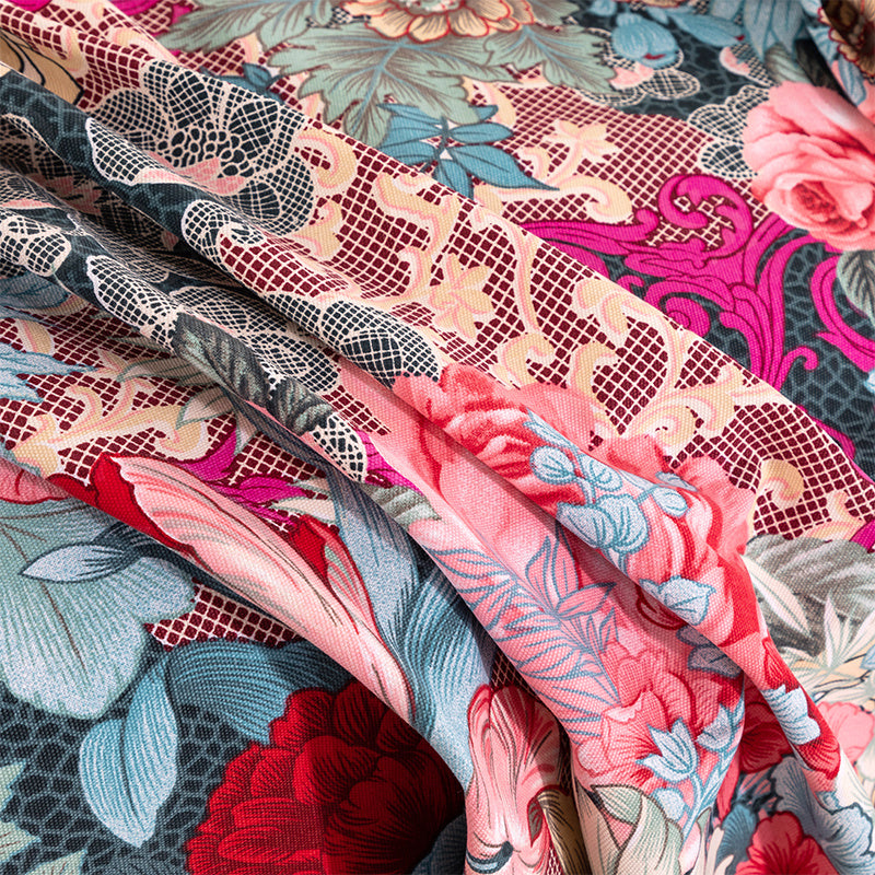 HKM-617619 Floral Cotton Mattress Sheet Set for Single Beds - Multiple Sizes Available