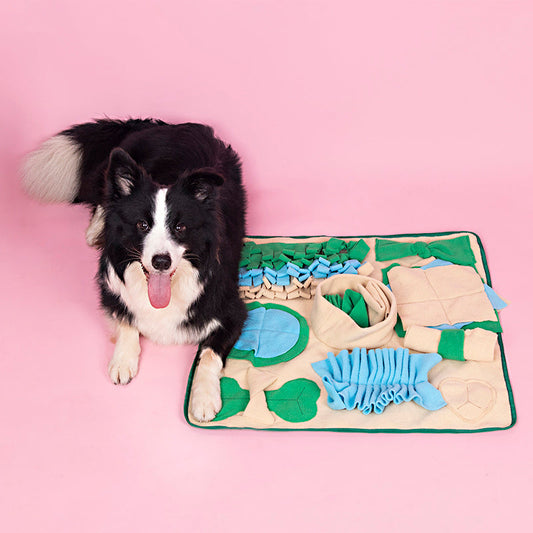 HKM-617619 Interactive Snuffle Mat for Dogs - Nosework Feeding Blanket & Foraging Puzzle for All Breeds (60 x 60cm)