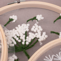 HKM-617939 Embroidery DIY Material Package for Beginners - Floral & Botanical Design