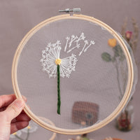 HKM-617939 Embroidery DIY Material Package for Beginners - Floral & Botanical Design