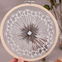 HKM-617939 Embroidery DIY Material Package for Beginners - Floral & Botanical Design