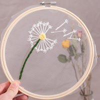 HKM-617939 Embroidery DIY Material Package for Beginners - Floral & Botanical Design
